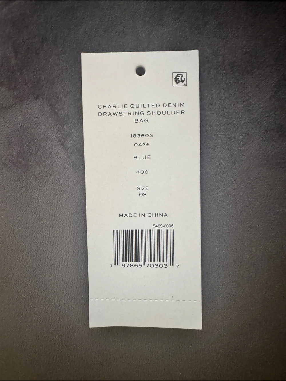 Tory Burch Quilted Charlie Denim Drawstring Bucket Bag - Picture 8 of 8